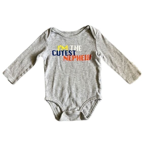 Carter’s Baby Boy 18mo Onesie I’m the Cutest Nephew - Picture 1 of 5